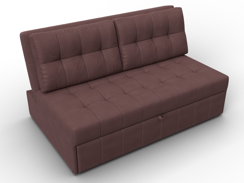 Диван прямой Лига-107 (140), Замша, JOLY 09 бордовый