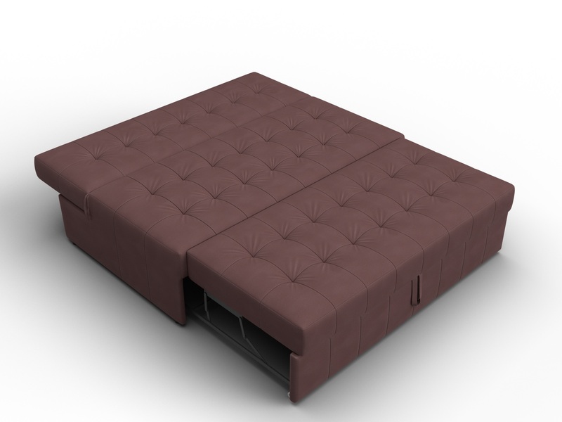 Диван прямой Лига-107 (140), Замша, JOLY 09 бордовый