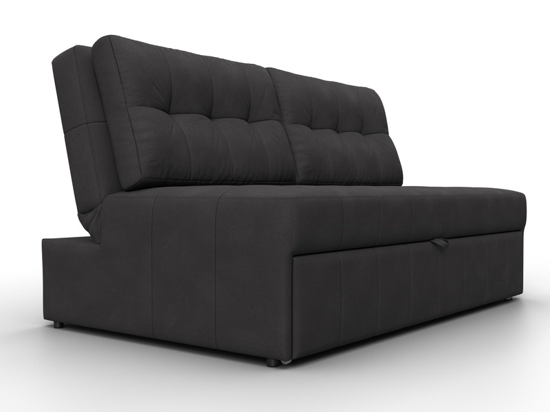 Диван прямой Лига-107 (140), Замша, JOLY 08 коричневый