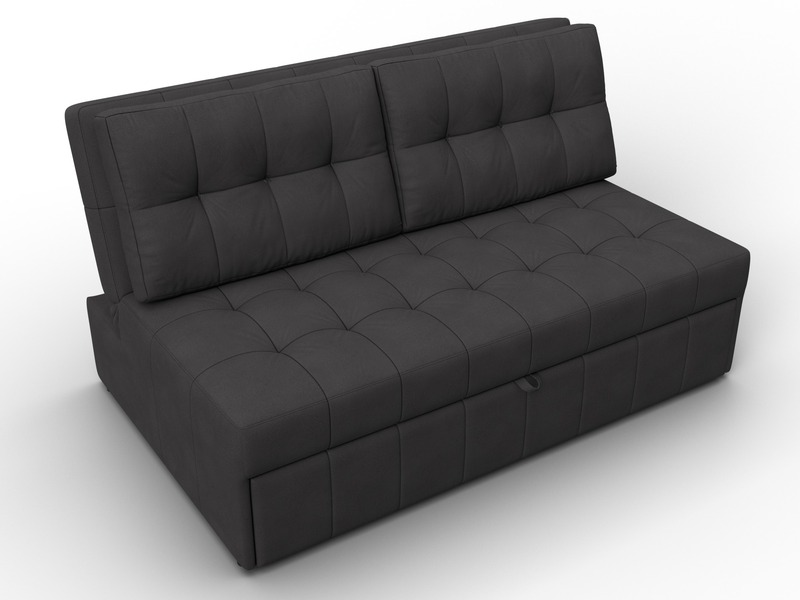 Диван прямой Лига-107 (140), Замша, JOLY 08 коричневый