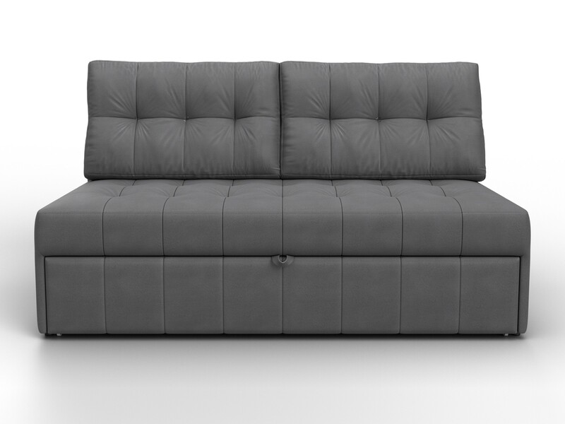 Диван прямой Лига-107 (140), Замша, JOLY 13 серый