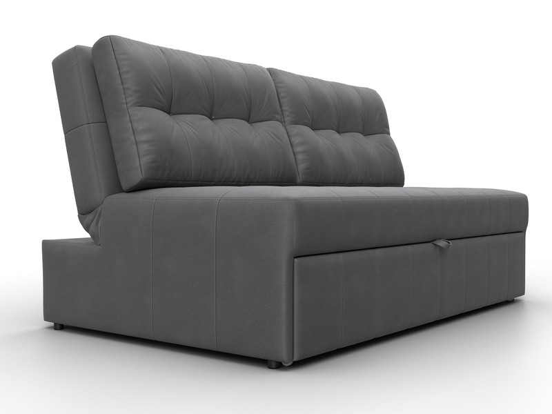 Диван прямой Лига-107 (140), Замша, JOLY 13 серый