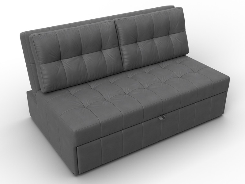 Диван прямой Лига-107 (140), Замша, JOLY 13 серый