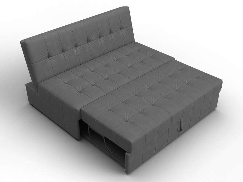 Диван прямой Лига-107 (140), Замша, JOLY 13 серый