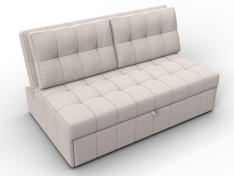 Диван прямой Лига-107 (140), Замша, JOLY 05 бежевый