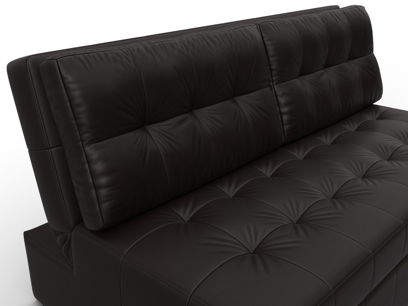 Диван прямой Лига-107 (160), Экокожа, GRIFON 12 коричневый