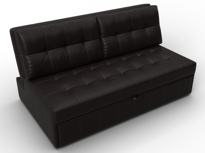 Диван прямой Лига-107 (160), Экокожа, GRIFON 12 коричневый