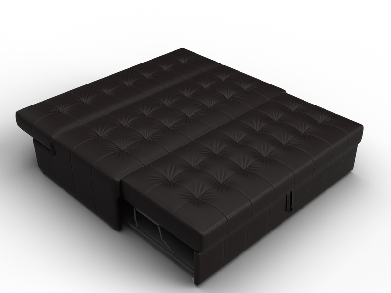 Диван прямой Лига-107 (160), Экокожа, GRIFON 12 коричневый