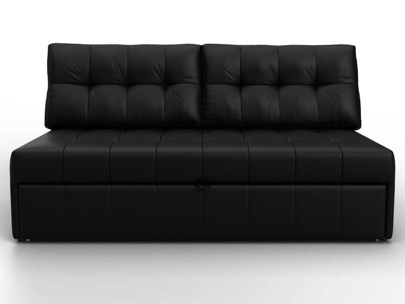 Диван прямой Лига-107 (160), Экокожа, GRIFON 18 черный