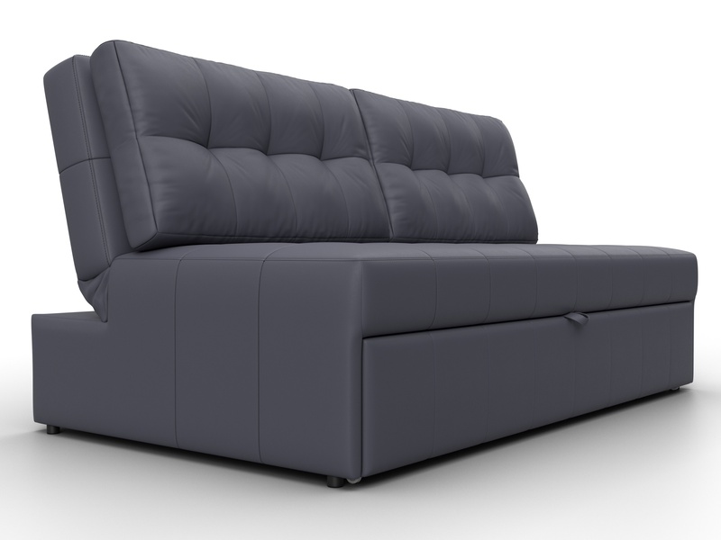 Диван прямой Лига-107 (160), Экокожа, GRIFON 15 серый