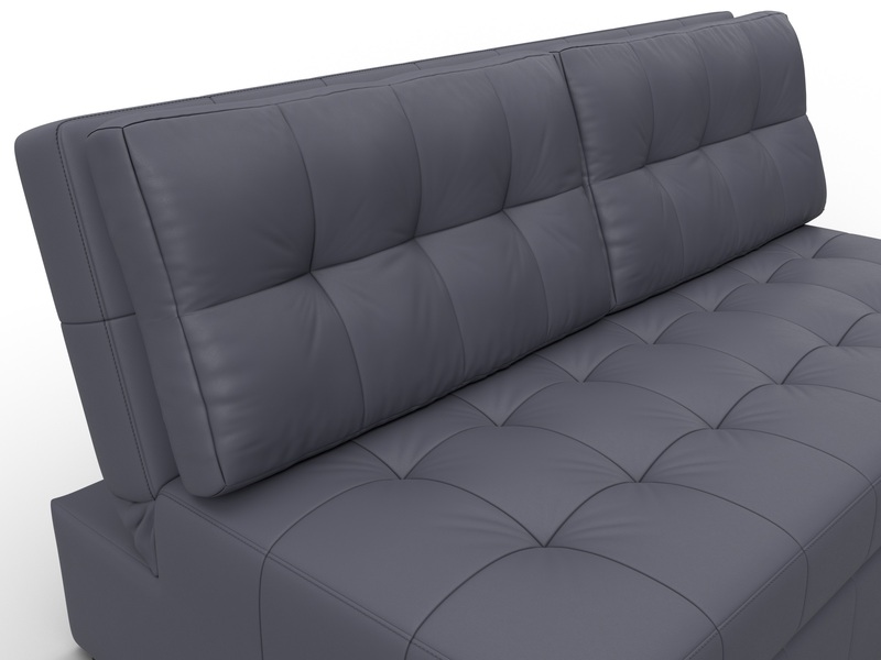 Диван прямой Лига-107 (160), Экокожа, GRIFON 15 серый