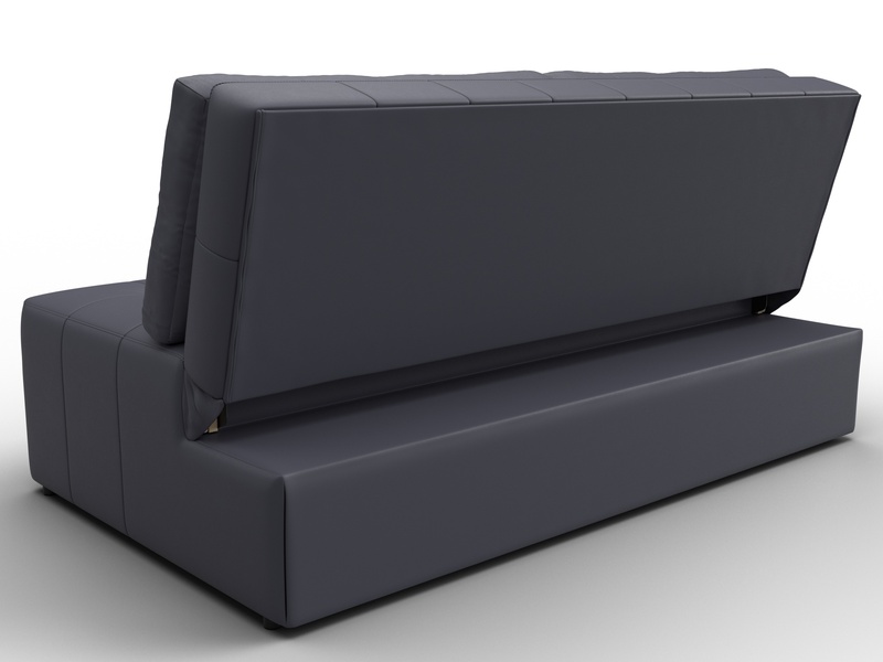 Диван прямой Лига-107 (160), Экокожа, GRIFON 15 серый