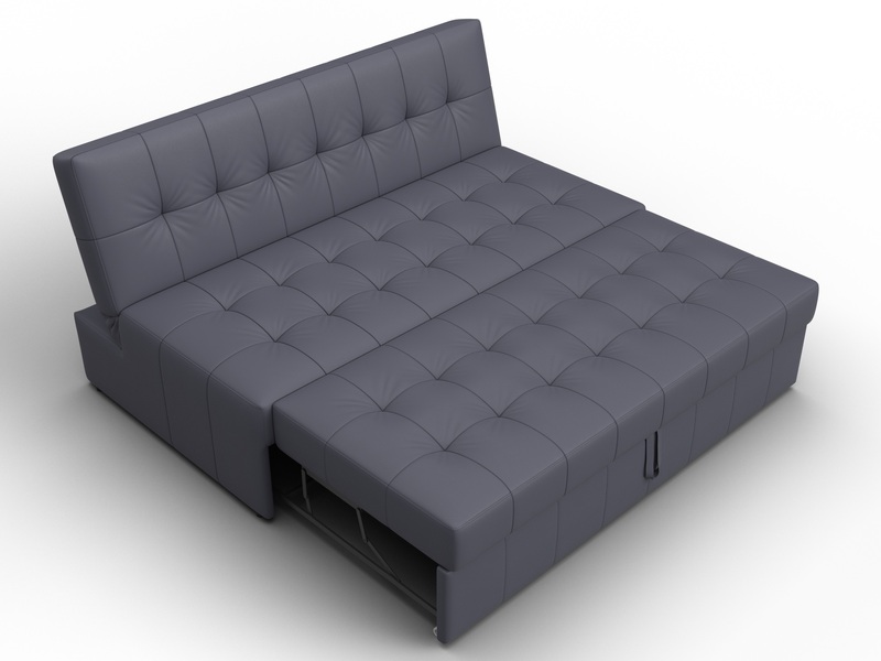 Диван прямой Лига-107 (160), Экокожа, GRIFON 15 серый