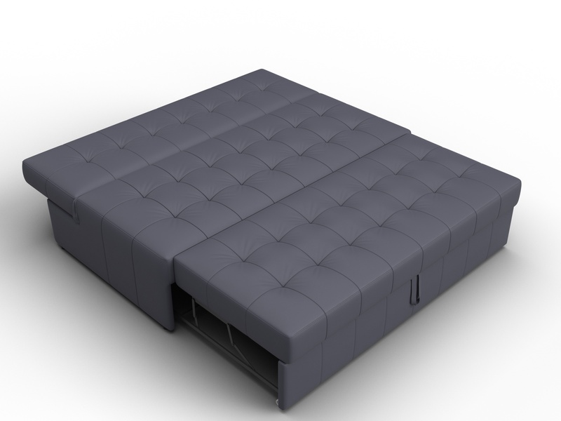 Диван прямой Лига-107 (160), Экокожа, GRIFON 15 серый