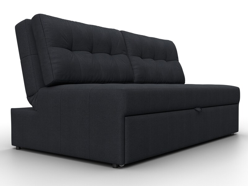 Диван прямой Лига-107 (160), Замша, JOLY 16 темно-серый