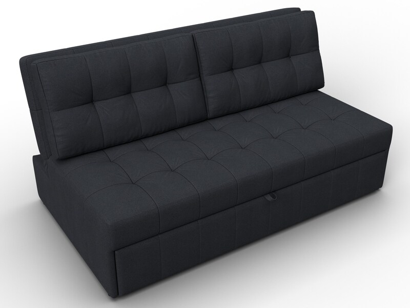 Диван прямой Лига-107 (160), Замша, JOLY 16 темно-серый