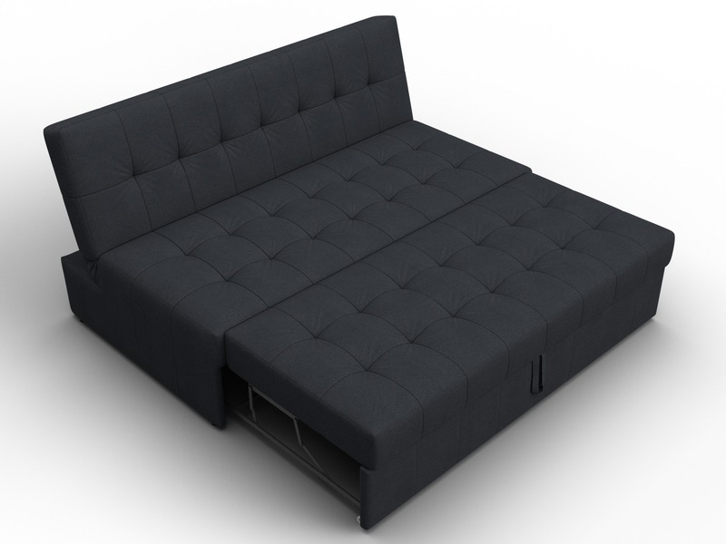 Диван прямой Лига-107 (160), Замша, JOLY 16 темно-серый