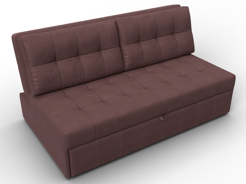 Диван прямой Лига-107 (160), Замша, JOLY 09 бордовый