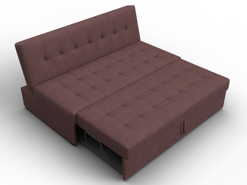 Диван прямой Лига-107 (160), Замша, JOLY 09 бордовый