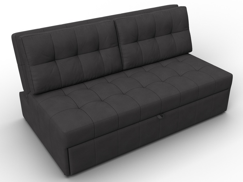 Диван прямой Лига-107 (160), Замша, JOLY 08 коричневый