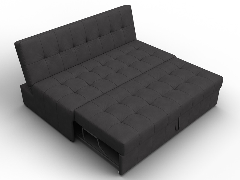 Диван прямой Лига-107 (160), Замша, JOLY 08 коричневый