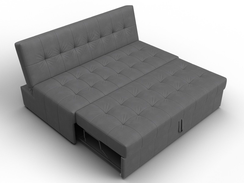 Диван прямой Лига-107 (160), Замша, JOLY 13 серый