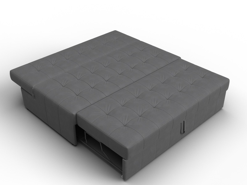 Диван прямой Лига-107 (160), Замша, JOLY 13 серый