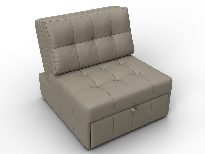 Кресло-кровать Лига-107 (80), Экокожа, GRIFON 04 бежевый