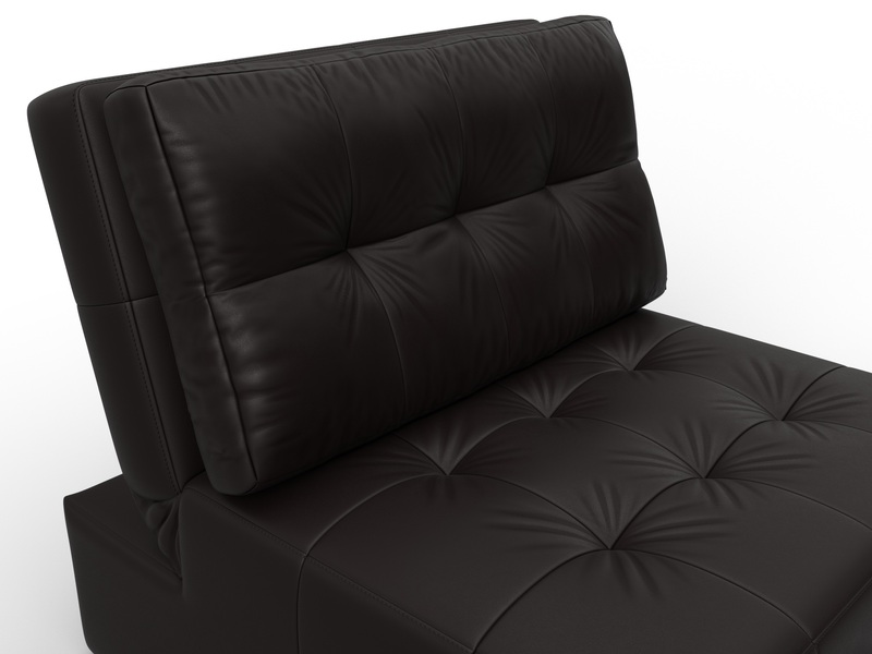 Кресло-кровать Лига-107 (80), Экокожа, GRIFON 12 коричневый