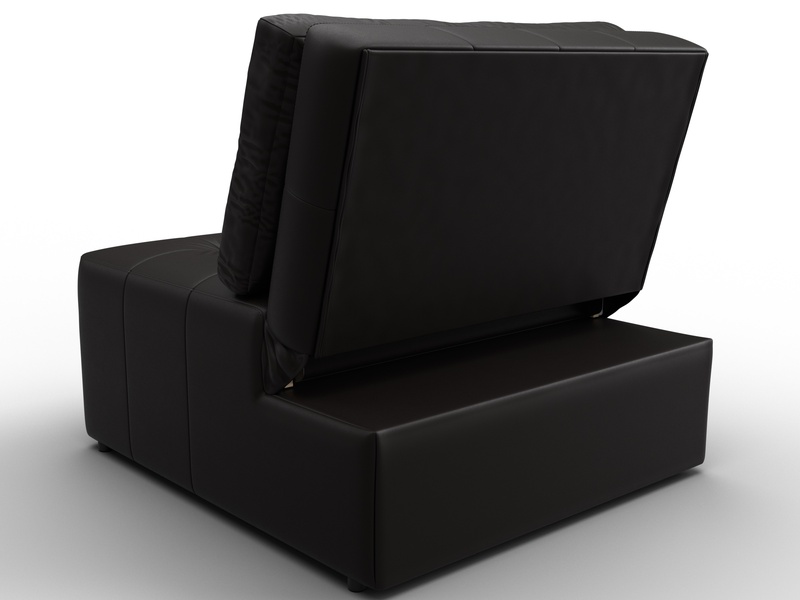 Кресло-кровать Лига-107 (80), Экокожа, GRIFON 12 коричневый