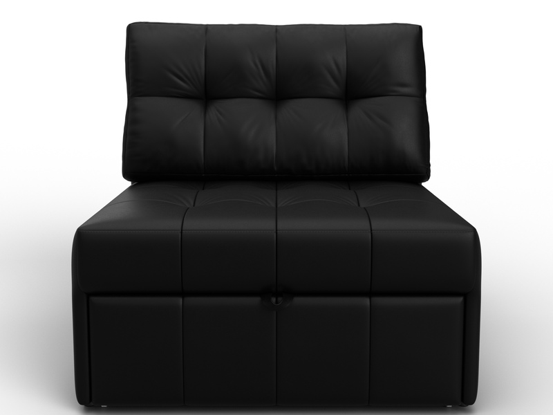 Кресло-кровать Лига-107 (80), Экокожа, GRIFON 18 черный