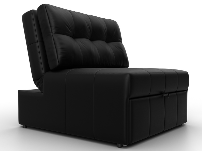 Кресло-кровать Лига-107 (80), Экокожа, GRIFON 18 черный