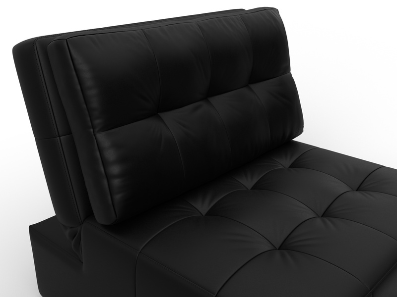 Кресло-кровать Лига-107 (80), Экокожа, GRIFON 18 черный