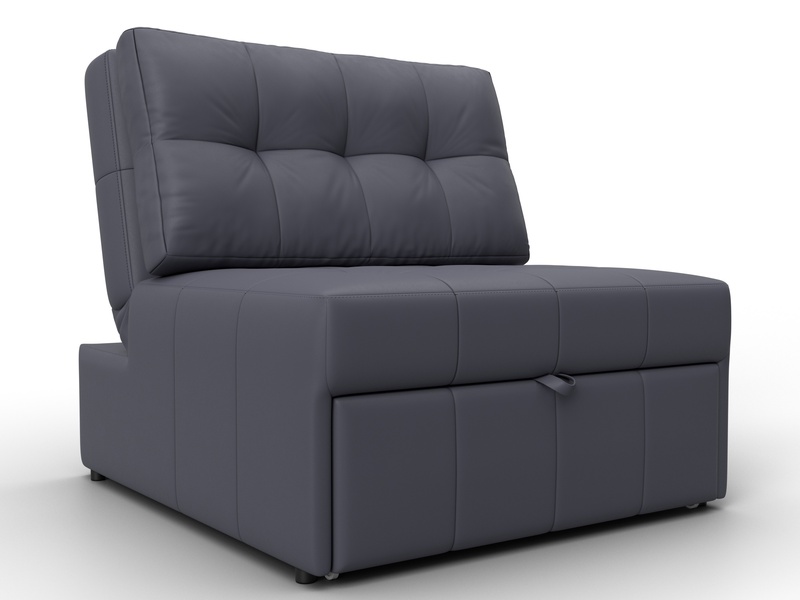 Кресло-кровать Лига-107 (80), Экокожа, GRIFON 15 серый