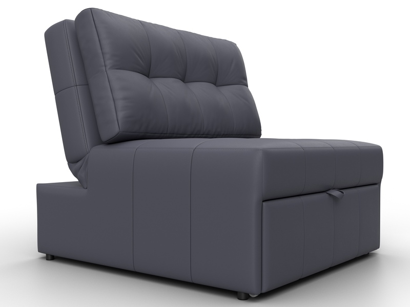 Кресло-кровать Лига-107 (80), Экокожа, GRIFON 15 серый