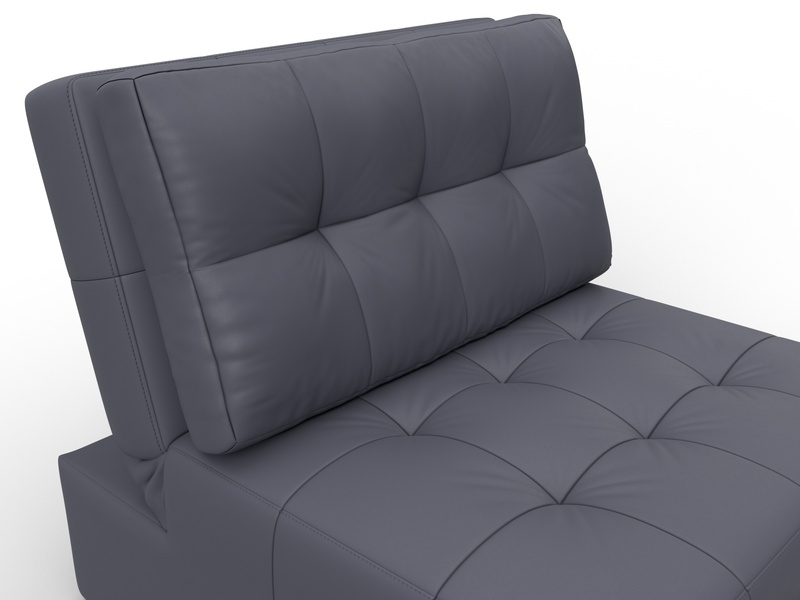 Кресло-кровать Лига-107 (80), Экокожа, GRIFON 15 серый