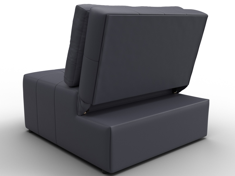 Кресло-кровать Лига-107 (80), Экокожа, GRIFON 15 серый