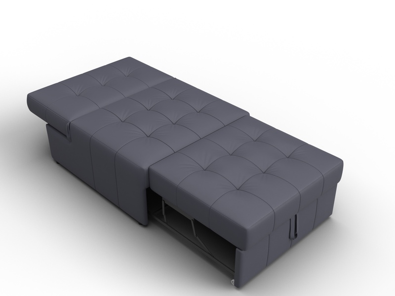 Кресло-кровать Лига-107 (80), Экокожа, GRIFON 15 серый