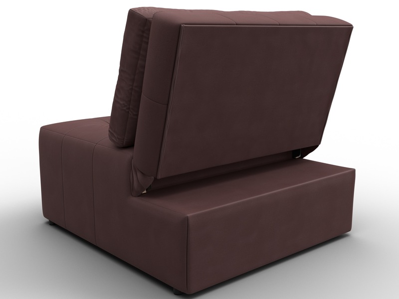 Кресло-кровать Лига-107 (80), Замша, JOLY 09 бордовый