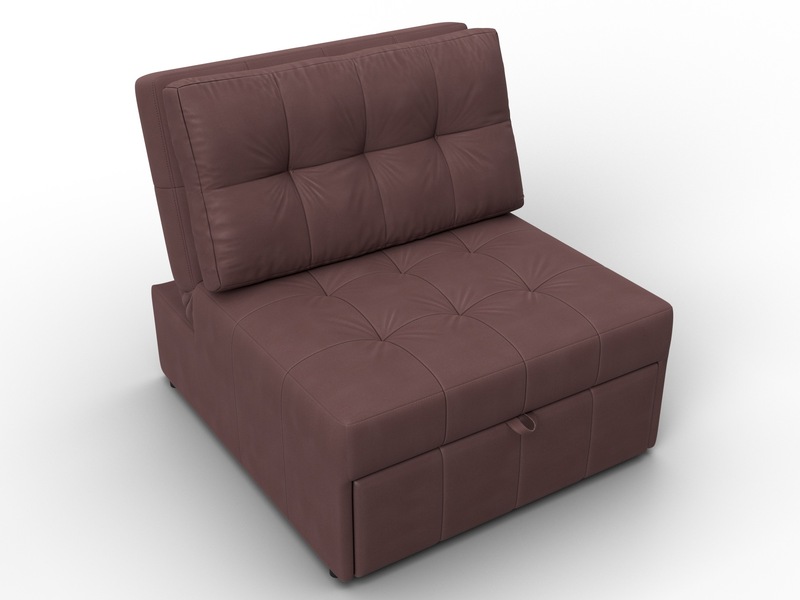 Кресло-кровать Лига-107 (80), Замша, JOLY 09 бордовый