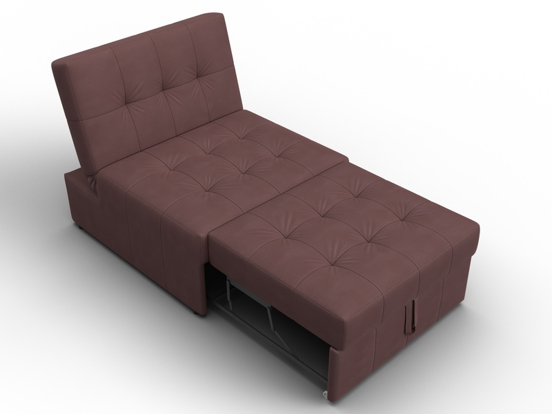 Кресло-кровать Лига-107 (80), Замша, JOLY 09 бордовый
