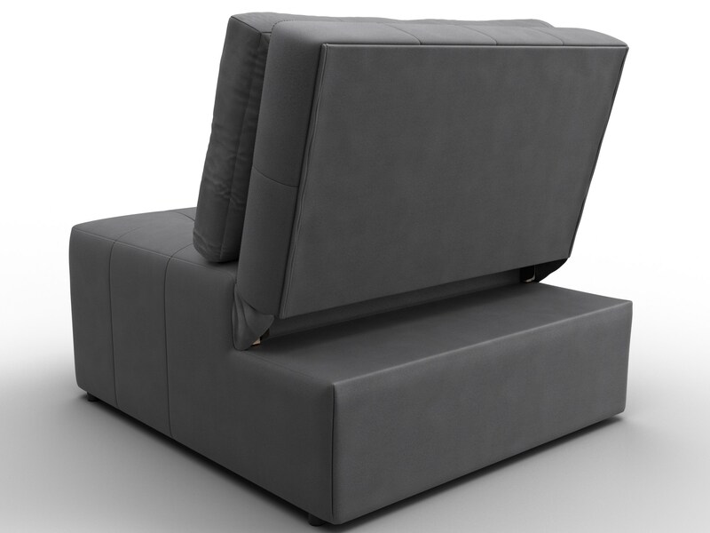 Кресло-кровать Лига-107 (80), Замша, JOLY 13 серый