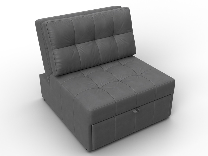 Кресло-кровать Лига-107 (80), Замша, JOLY 13 серый