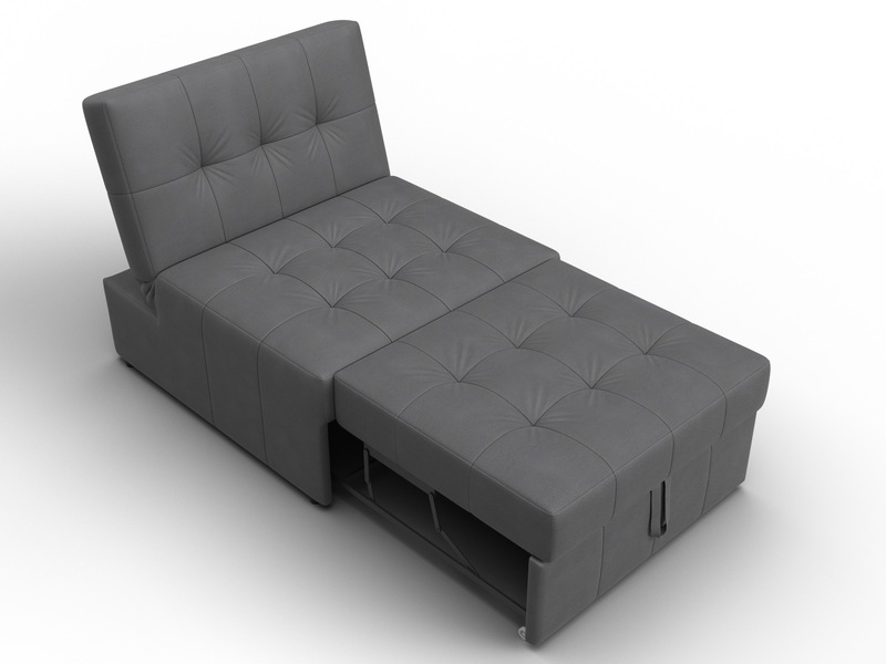 Кресло-кровать Лига-107 (80), Замша, JOLY 13 серый