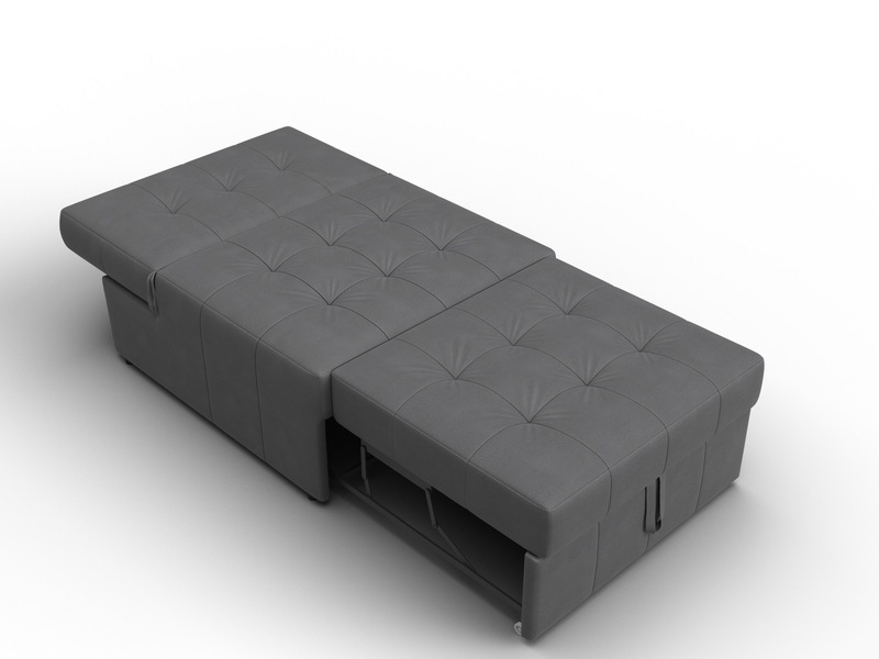 Кресло-кровать Лига-107 (80), Замша, JOLY 13 серый