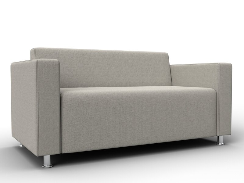 Диван прямой Лига-093 ВН, Рогожка, Амур 02 бежевый