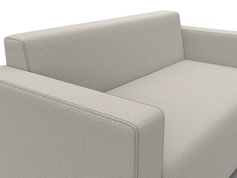 Диван прямой Лига-093 ВН, Рогожка, Амур 02 бежевый