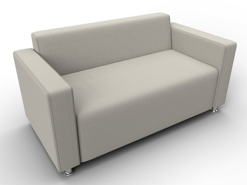 Диван прямой Лига-093 ВН, Рогожка, Амур 02 бежевый