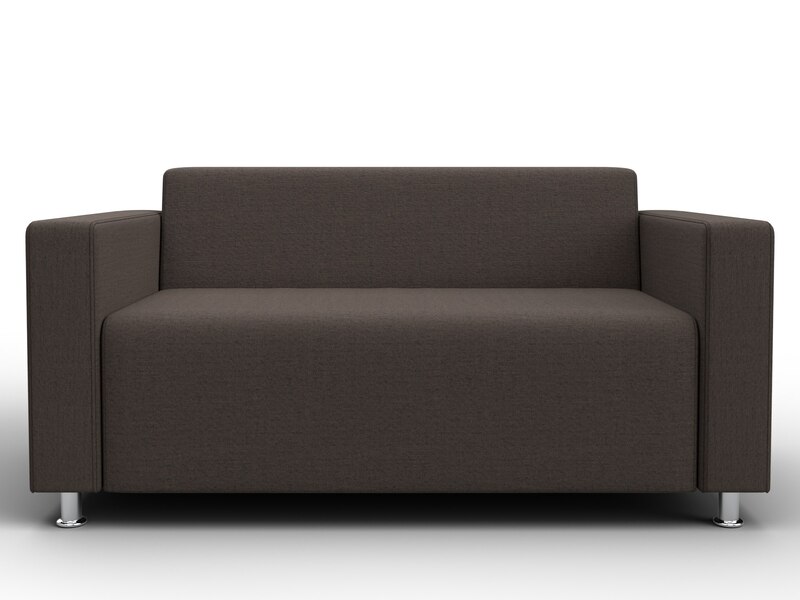 Диван прямой Лига-093 ВН, Рогожка, Амур 05 коричневый