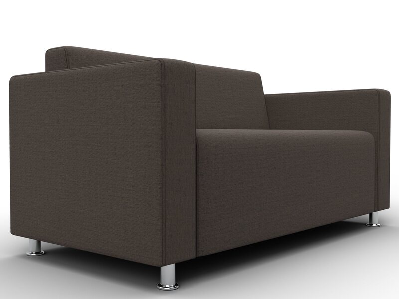 Диван прямой Лига-093 ВН, Рогожка, Амур 05 коричневый